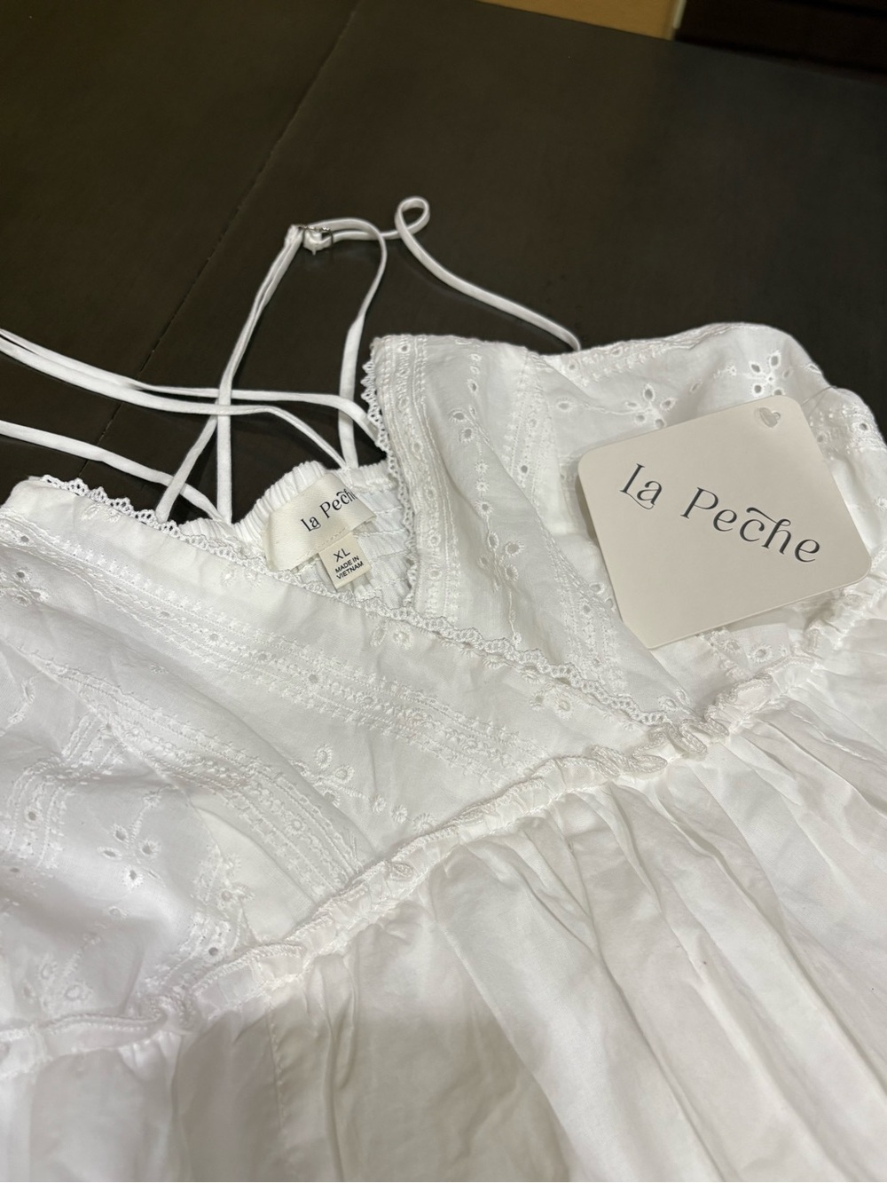 La Peche - White Women's Spaghetti-Strap Top